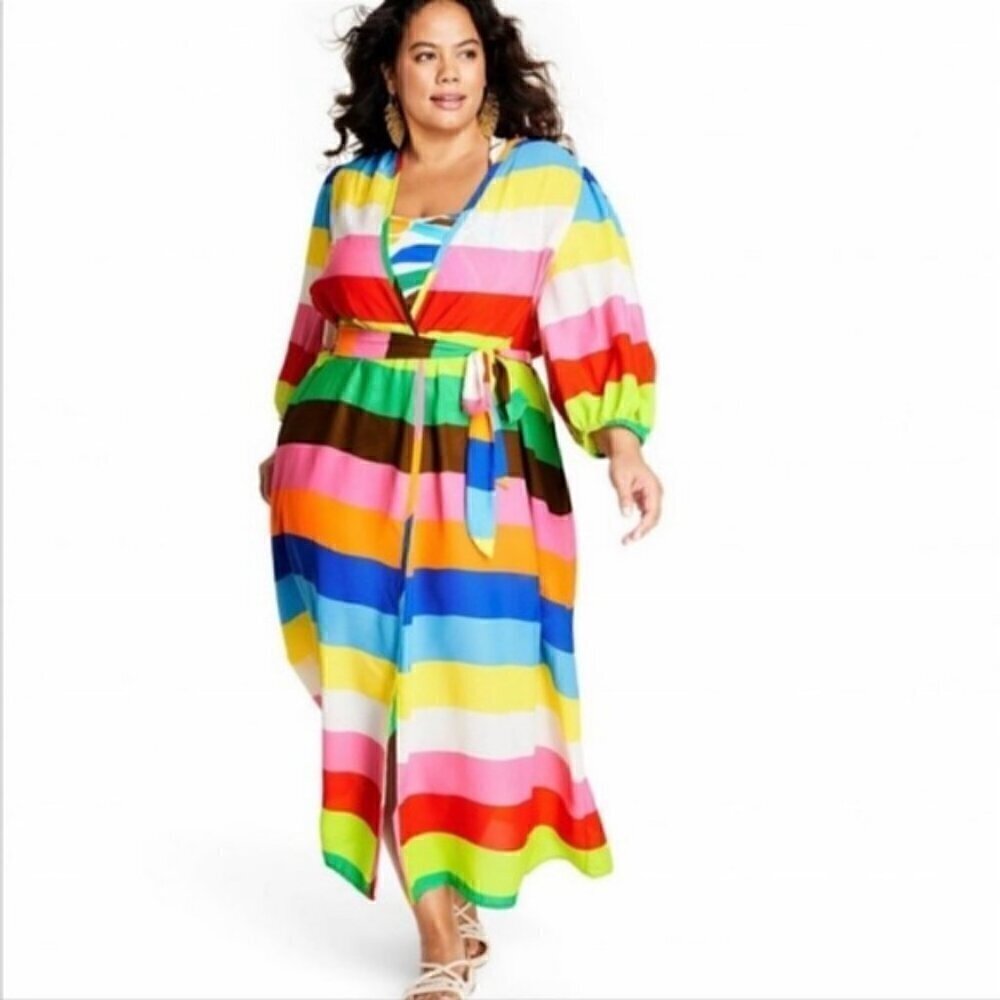 Tabitha Brown X Target Rainbow Swim Coverup Dress 4X NEW!